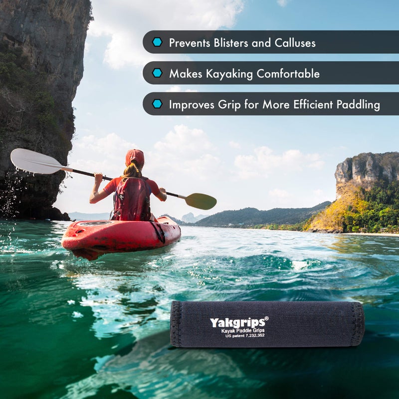 Yakgrips Takeapart Kayak Paddle Grips, No-Slip, Prevents Blisters (Black) - Cascade Creek - Image 4